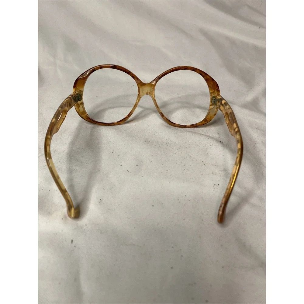 Vintage Oversized Amber Tortoise Shell Glasses Frames Only France